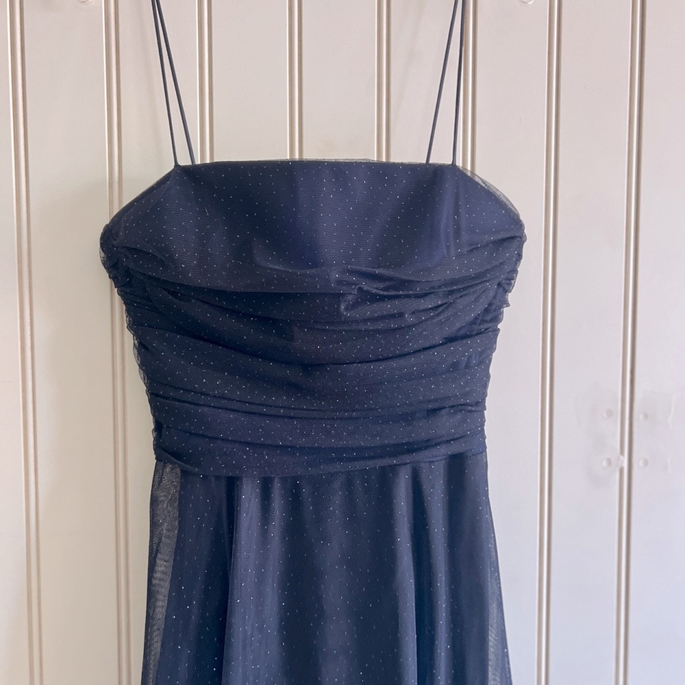 Navy Sparkled Mother of Bride Dress